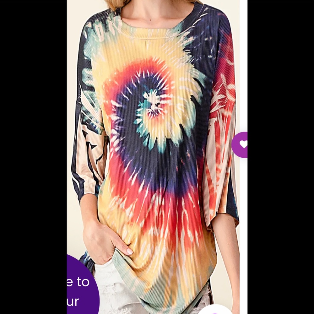 Blumin apparel‎ rainbow rye dye swirl tee. NWT. Retail 45